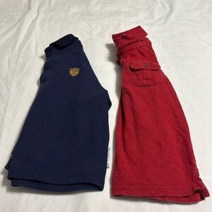 2 long sleeve collared boys 4T shirts with buttons polo HealthTex & old navy